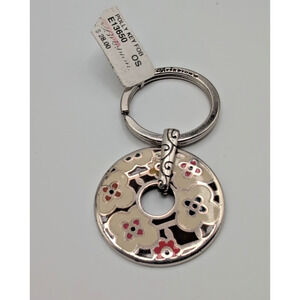 Brighton NEW Polly Flower Retired Keychain Key Fob